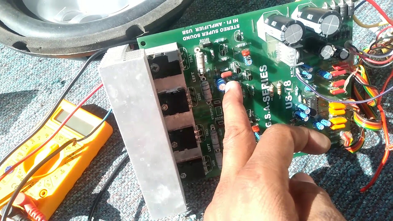 US-78 Speaker output show voltage solution in 2SC5200 / 2SA1943 MOSFET amplifier