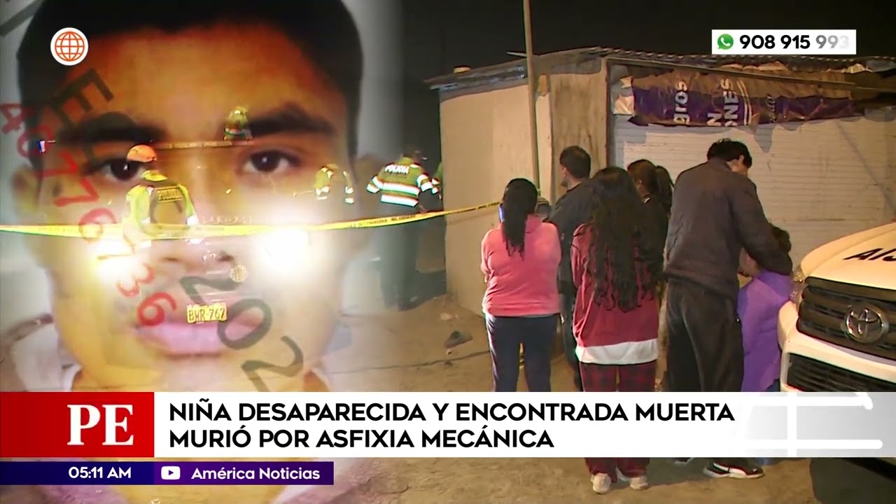 Niña encontrada muerta murió por asfixia mecánica