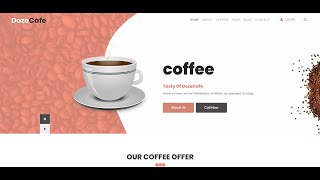 Stunning Cafe Website Template - Free Download Bootstrap Responsive Design Doze Cafe