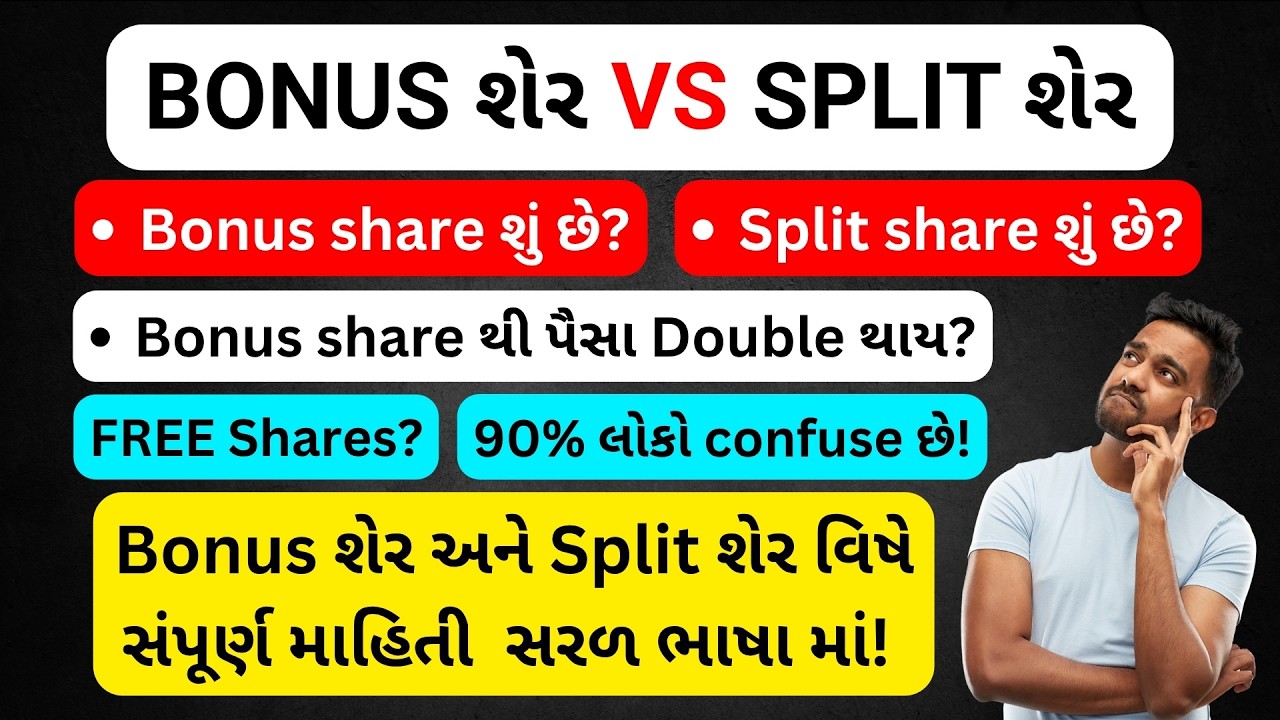 Bonus Share vs Split Share! બન્ને માં શું તફાવત છે? Investor ને ફાયદો ...