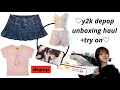 Depop Try On Unboxing Haul (y2k & trendy) +unif & heaven ☆