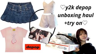 Depop Try On Unboxing Haul (y2k & trendy) +unif & heaven ☆