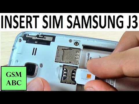 Samsung Galaxy J3  2016  J320F - How to INSERT  REMOVE SIM Card and Memory SD Card