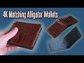 4k Leather Wallet Build - Making a Matched Pair of Alligator Bifolds