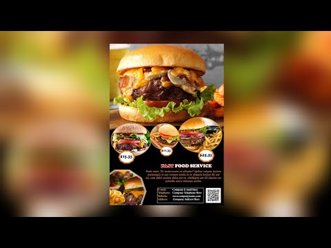 How to Design a Restaurant Flyer (Create a Food Flyer in InDesign CC | Hamburger)