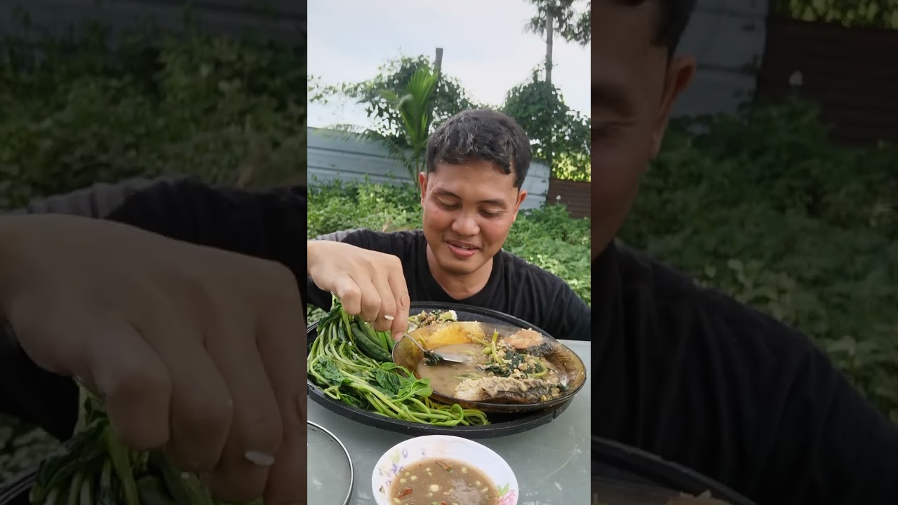 Ginisang monggo at nilagang talbos