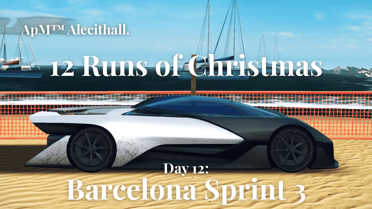 Asphalt 8 | 12 Runs of Christmas Day 12: Barcelona Sprint 3 (Sprint, WR)