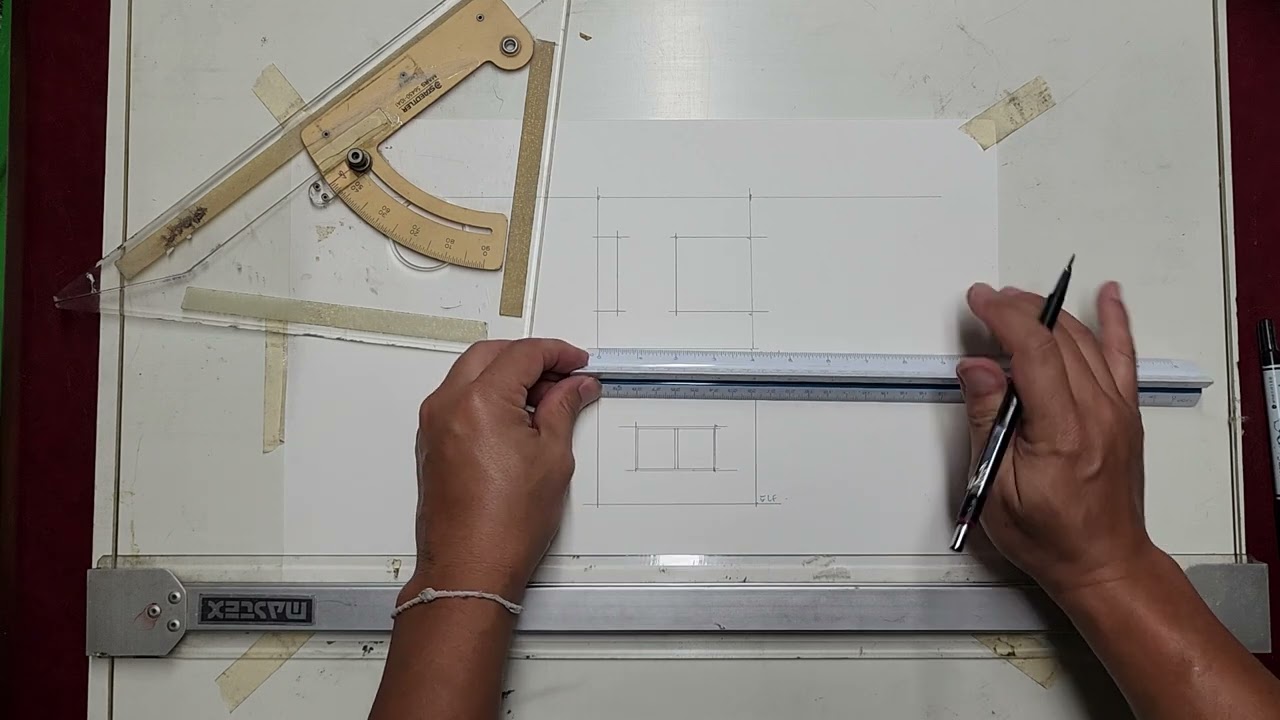 EP:1 วิธีเขียน Perspective 1 จุด แบบเข้า Scale โดย Project แปลนจากด้านบน