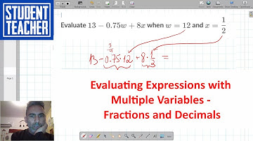 Evaluating Expressions with Multiple Variables - Fractions and Decimals - Practice - 6th Grade Math