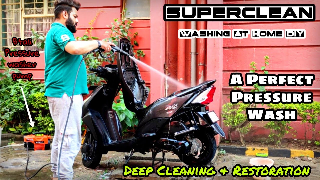 SUPERCLEAN Your Scooter At Home Full Details & Washing Steps For Shine