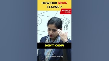 Understand how our brain works ? 🧠🧠| Study like this | UPSC exam | DR Tanu Jain | #upsc #upscexam