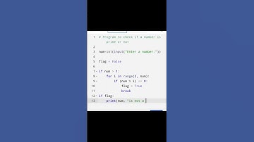 Python program to check prime number. #python #shorts #coding #youtube