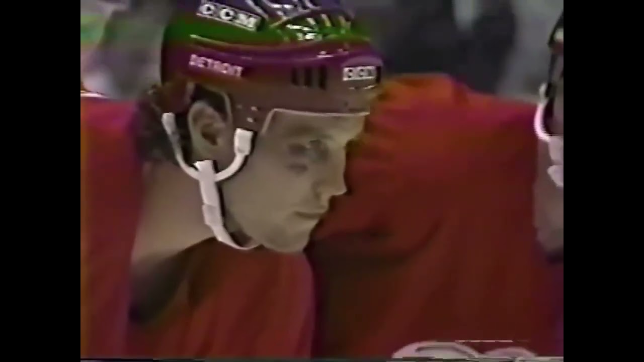 Bob Probert vs Troy Crowder Round 1. (New Jersey Feed & Detroit Feed) Oct 4, 1990