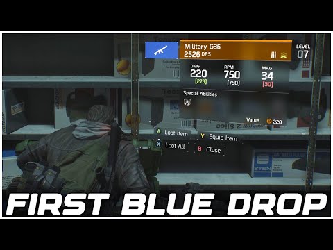 We Got Our First Blue Gear Drop In The Division (no Commentary)