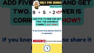 Only for Genius 🧠 Math Quiz #3
