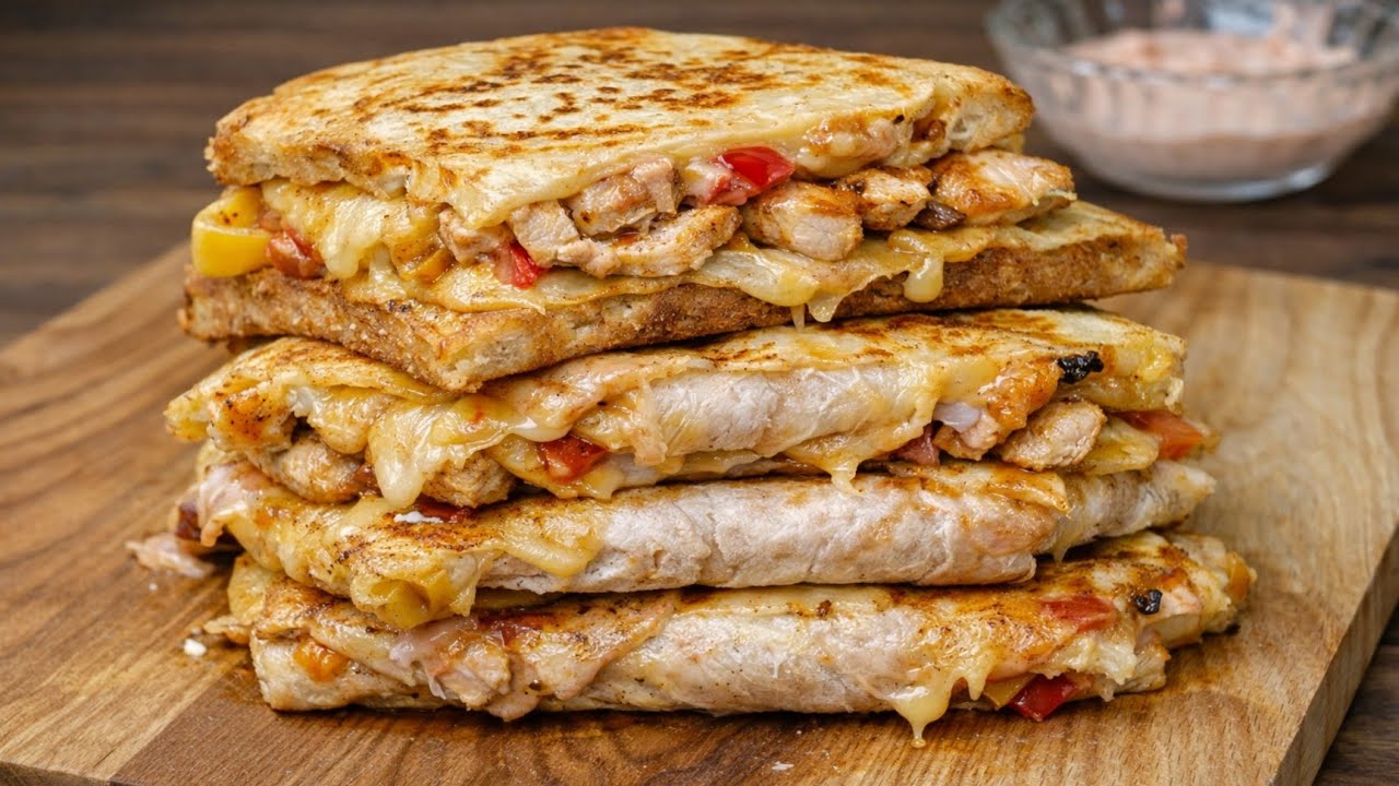 Cheesy Chicken Wrap Quesadilla | 10-Minute Ramadan Dinner Recipe