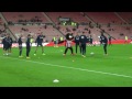 FUNNY Cat mascot Samson takes on Stoke