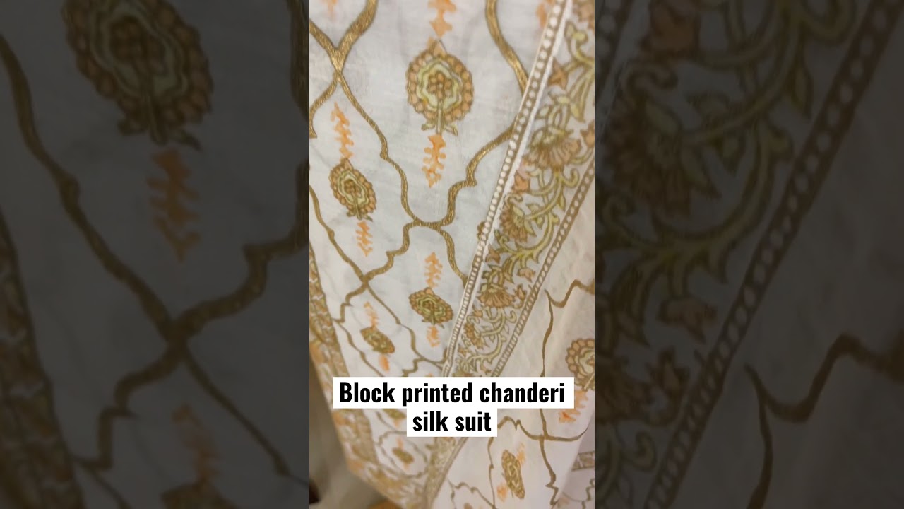 Block Printed Chanderi Silk Suit 