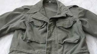World War Two m43 field jackets and 1946 trench coat with wool liner