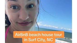 Tour of our 5 bedroom 4.5 bathroom beach house with a pool and elevator in Surf City, NC🤗