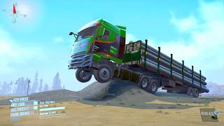 Spintires Mudrunner Truck Stuck in Mud Ditch |  La la Games Live Stream