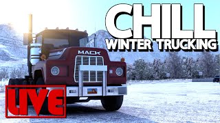 Slipping on icy roads in the Mack Type R - American Truck Sim Livestream