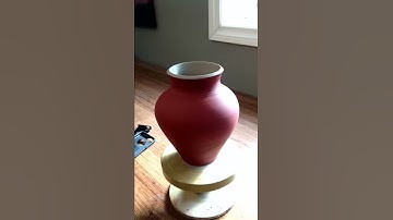 Time lapse pottery carving sgraffito