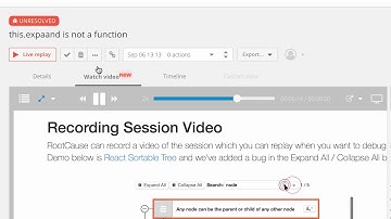 The video replay feature in RootCause