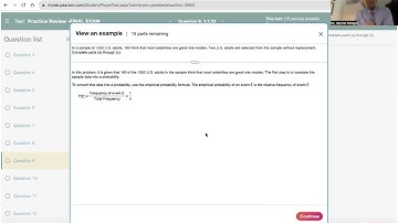 Tutorial Video Showing how to Use "View an Example" when Solving Problem on MyMathLab