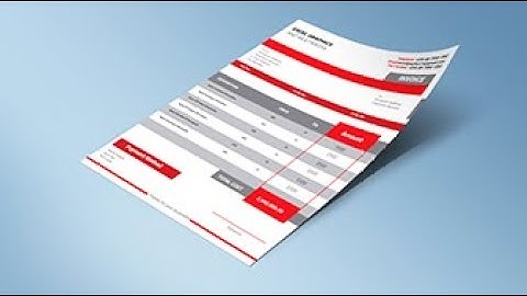 Invoice Design A4 Standard Size Adobe illustrator CC Tutorial