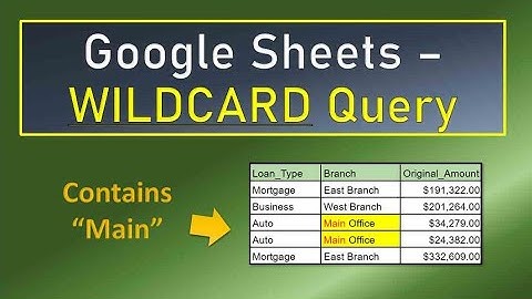 Google Sheets Wildcard Query