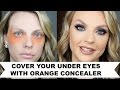 COVER YOUR UNDER EYES WITH ORANGE CONCEALER
