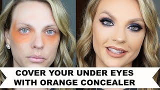 COVER YOUR UNDER EYES WITH ORANGE CONCEALER