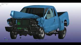 Virtual Car Crash Ford F250 Pickup Truck | Ls Dyna screenshot 4