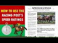 How to use the racing posts speed ratings