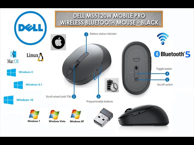 Dell Mobile Pro Wireless Mouse - MS5120W_Dell USA