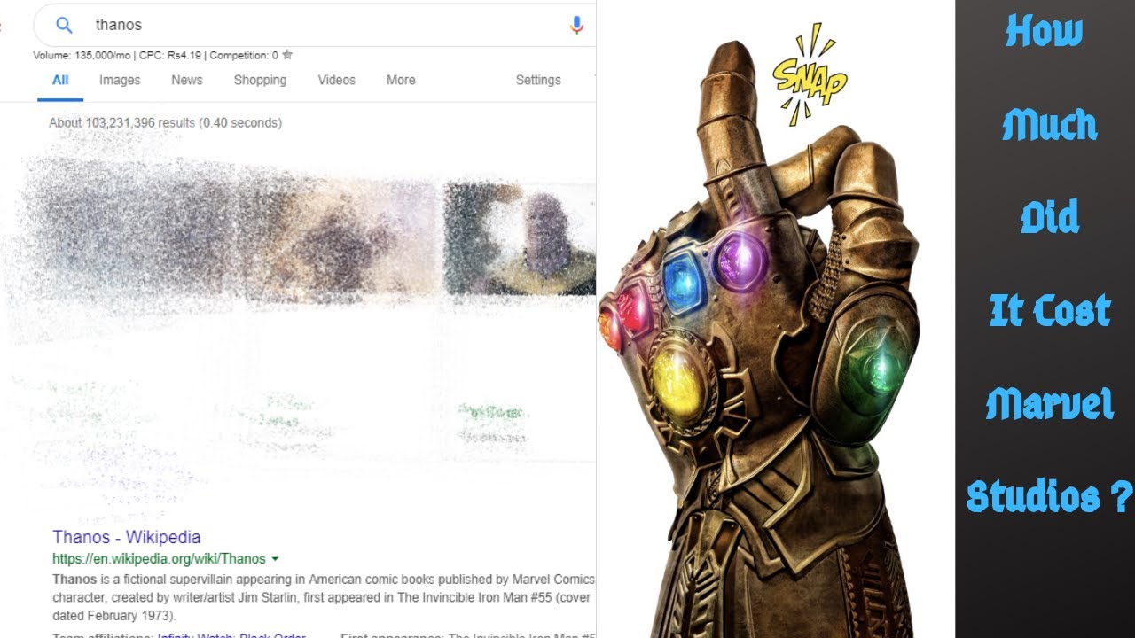 Avenger Endgame - Thanos Snap On Google Page - Awesome Digital Marketing