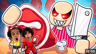 ENFERMÉ PAR LE BOUCHER ÉNORME SUR ROBLOX AVEC AMIRA ET SA...