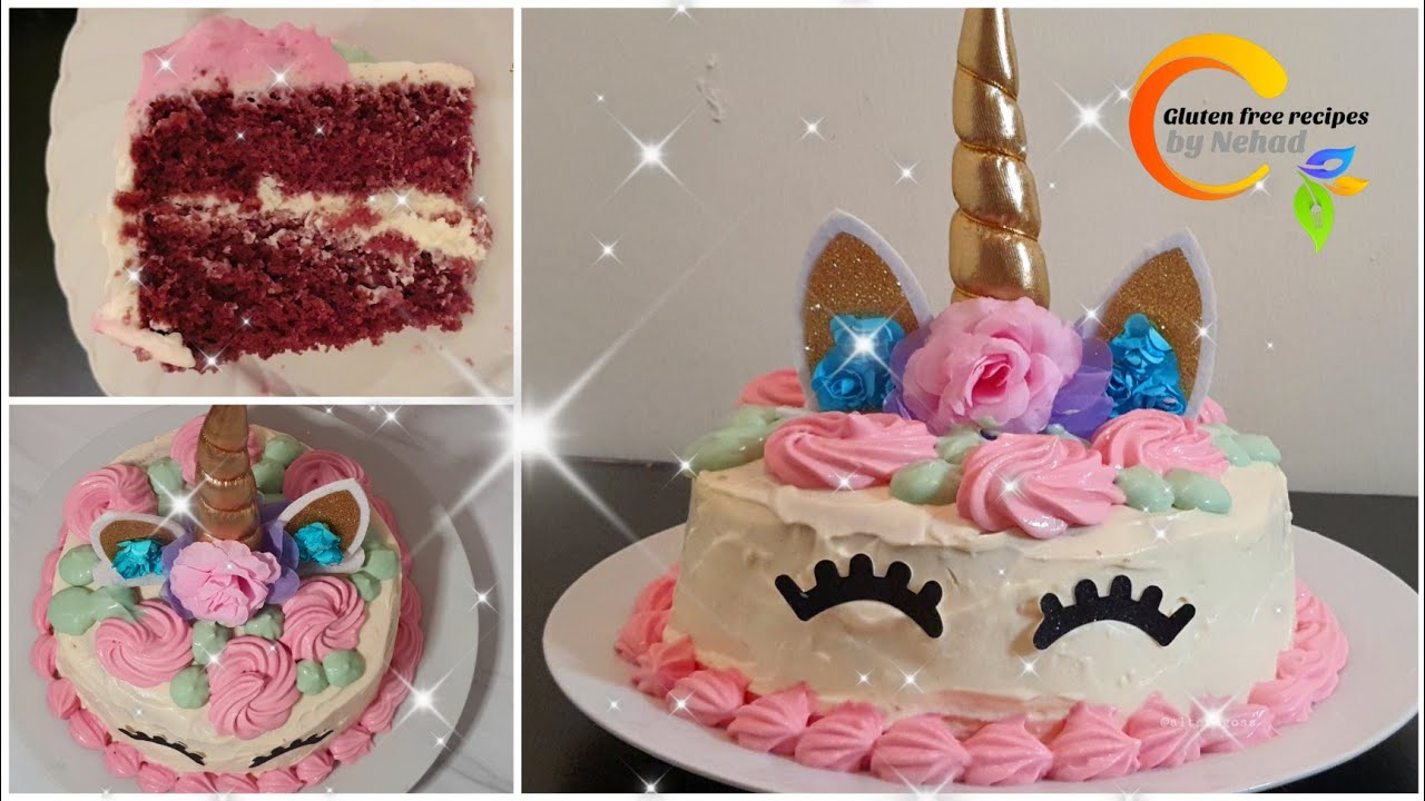تورته خاليه من الجلوتين وطريقه الكيك الاسفنجى الخالى من الجلوتين وكريم شانتيه متماسك 🎂