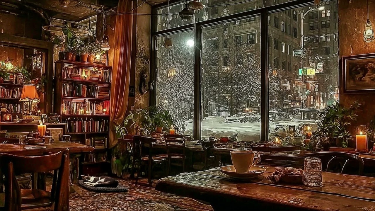 Soft Melting Rain & Vintage Jazz | 1940s Cafe Ambience