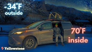 Climate control all night in the Hybrid Toyota Sienna // VanLife in Yellowstone