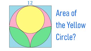 Find the Area of the Yellow Circle.
