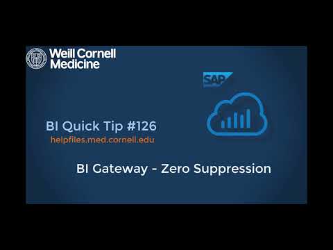 BI Quick Tip #126: How to apply Zero Suppression to your BI Gateway Story