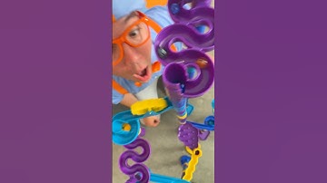 RED BLUE GREEN 🔴🔵🟢! Who WILL WIN THE ULTIMATE MARBLE RACE?! #blippi #shorts