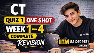 Computational Thinking  (CT) Quiz 1 One Shot | Week 1–4 Complete Revision | IITM BS Degree