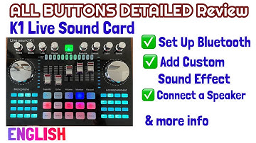 K1 Live Sound Card - DETAILED Review on ALL buttons, Volume Sliders and Knobs