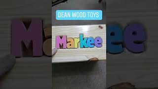 💯Puzzle Name Stool from Dean Wood Toys. #momlife #toddlers #toys #parents #moms #giftshop #giftshop