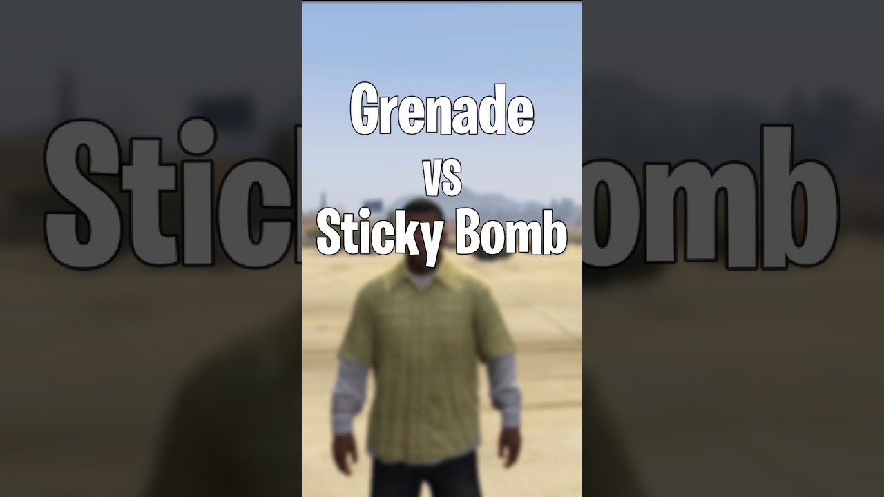 Grenade vs Sticky bomb in gta 5 #viral #gta #gta5 #trending #gaming #games #gamingshorts #shorts