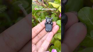 DIY Cute phone hipper🌸 #diy #polymerclay #art #handmade craft