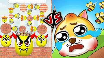 Draw to smash logic puzzle 🆚 save the pets & bees & dogs gameplay part 6